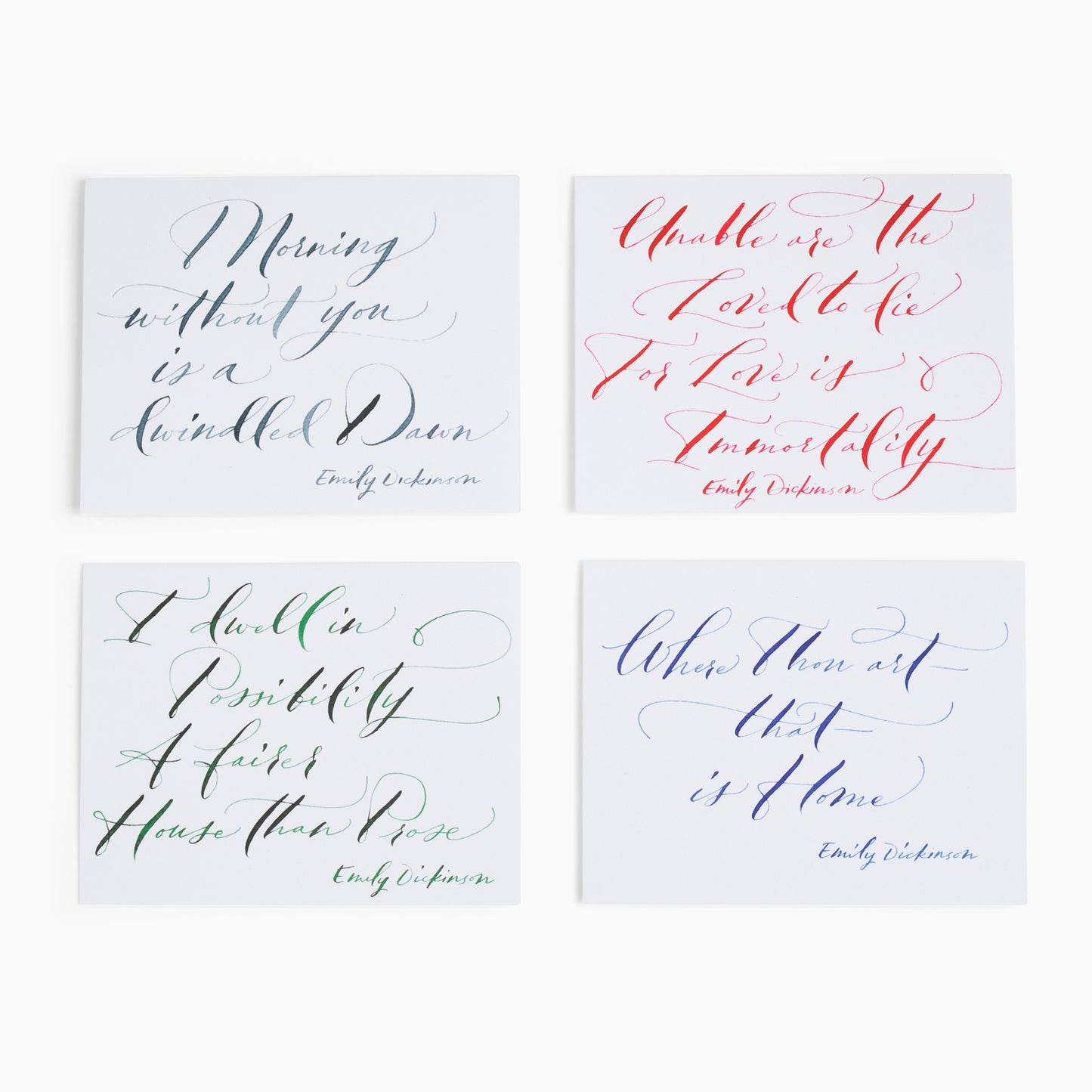 Emily Dickinson Calligraphy Notecards (set of 8)