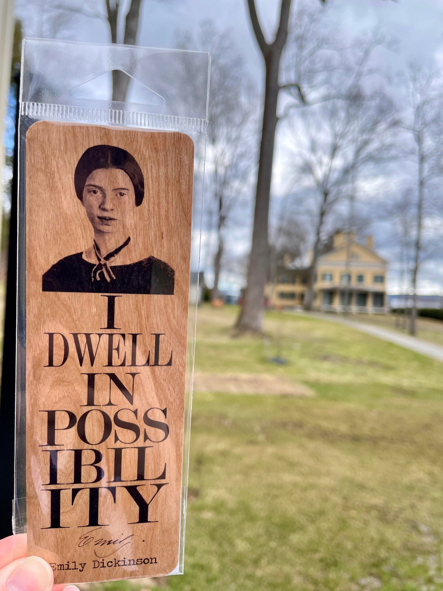 Dwell In Possibility Wood Bookmark