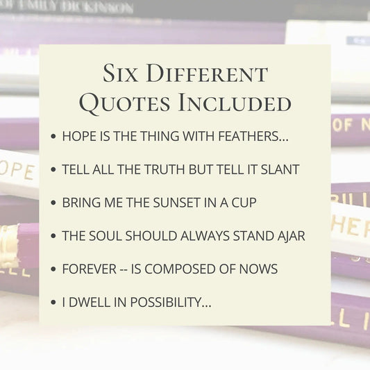 Emily Dickinson Poetry Pencils (set of 6)