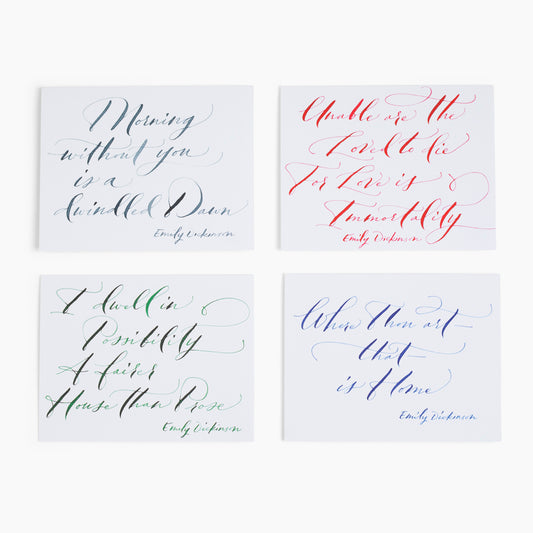Emily Dickinson Calligraphy Notecards (set of 8)